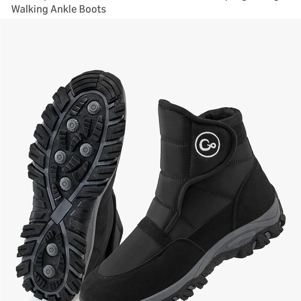 Women Winter Hiking Boots: Waterproof Fur Lined Anti Slip Outdoor Boots